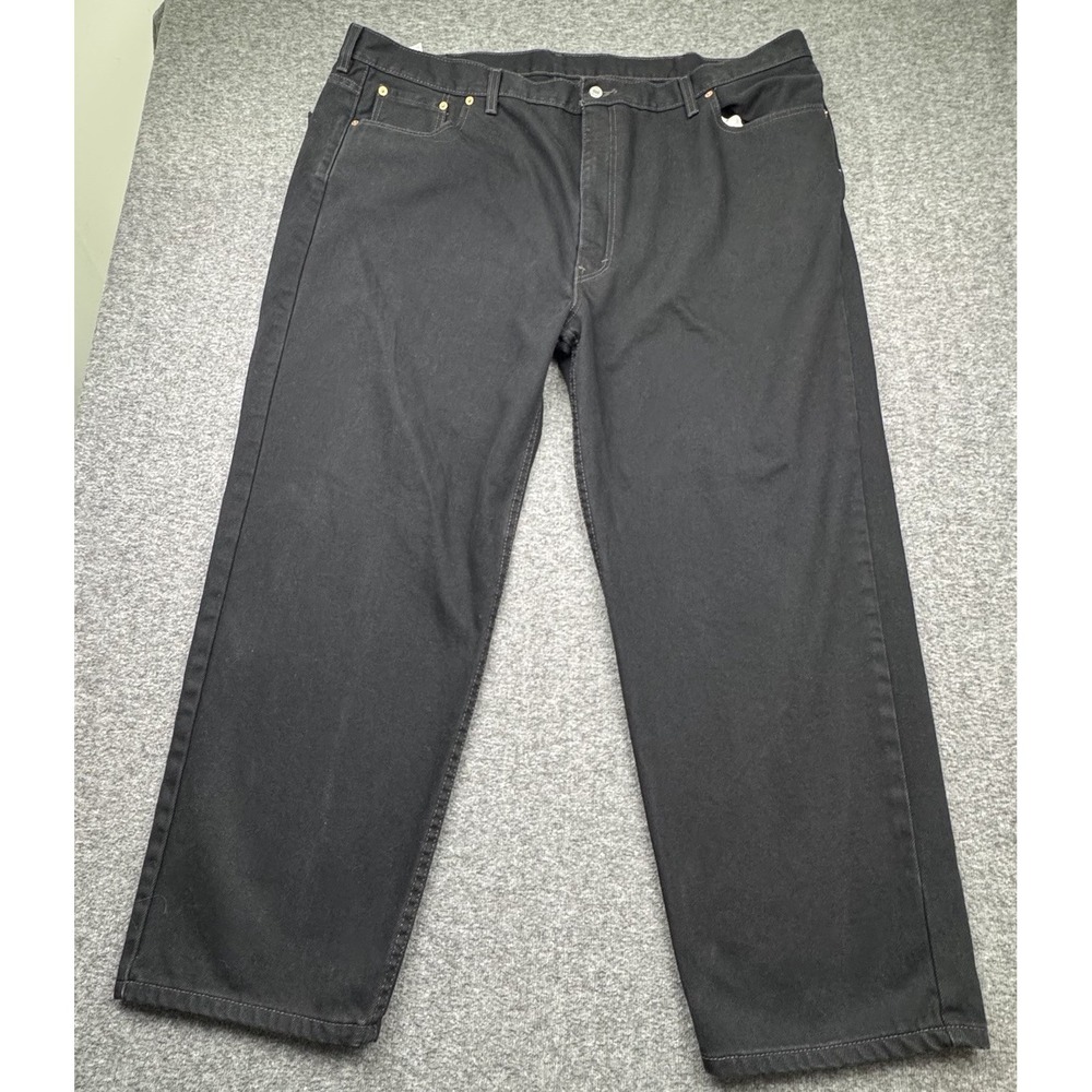 Levis 550 Relaxed Fit Mens‎ Black Jeans Mens Size 50x30 Denim Straight Leg